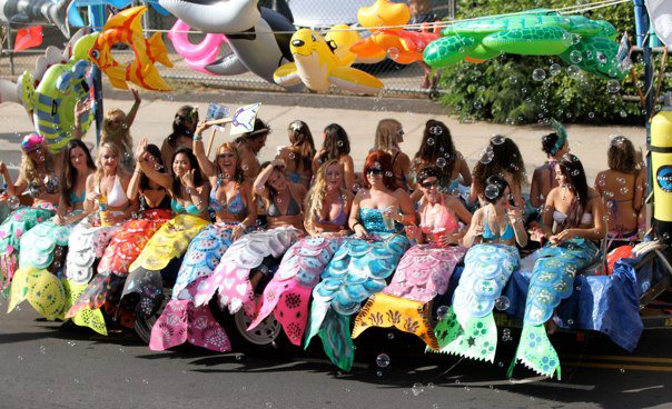 Mermaids at the Whale Day parade on Maui