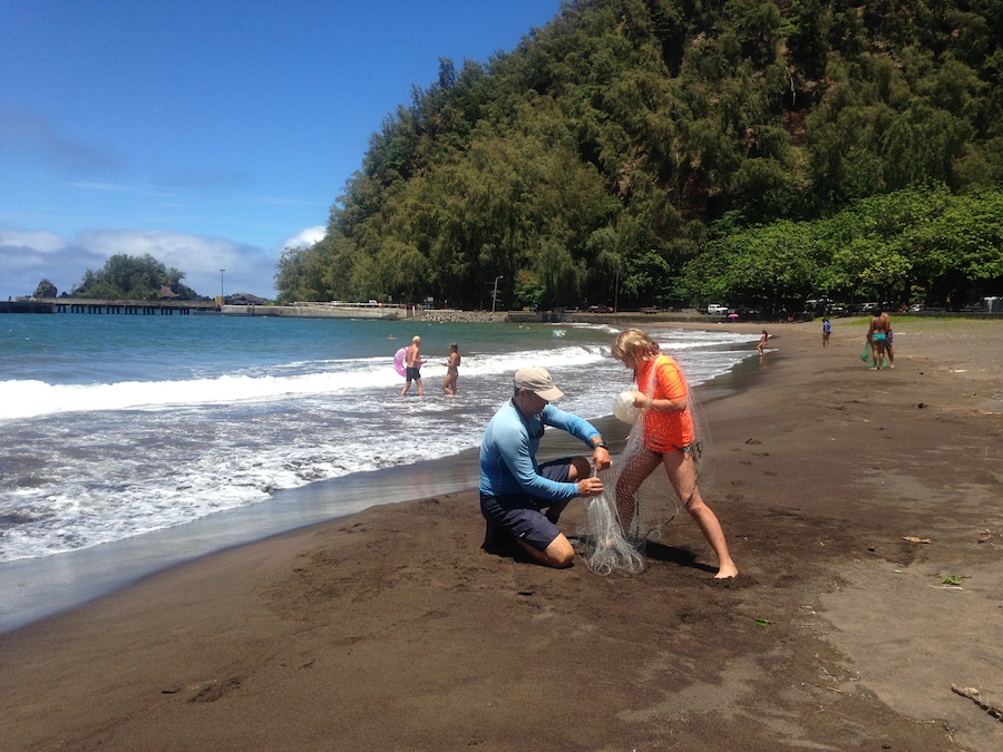 Liza Learned Hawaiian Throw Net Fishing At Travaasa Hana - A Maui Blog